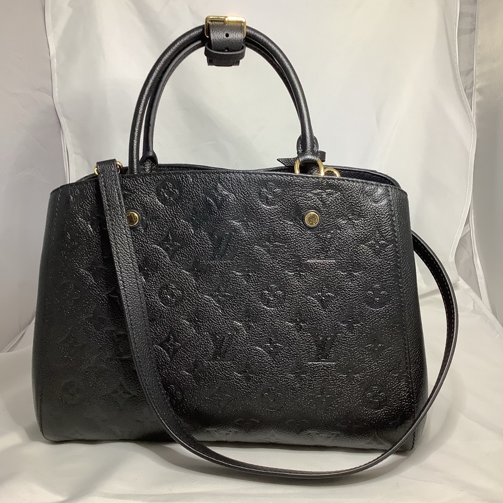 Louis Vuitton Black Empreinte Montaigne MM TwoWay Bag